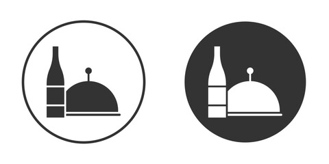 Room service icon simple solid style concept. Clipart vectors