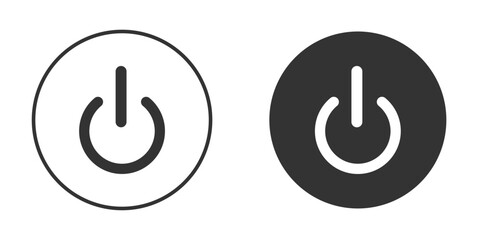 Power icon simple solid style concept. Clipart vectors