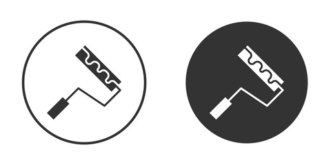 Paint roller icon simple solid style concept. Clipart vectors
