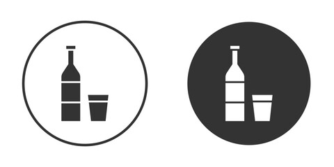 Gin icon simple solid style concept. Clipart vectors