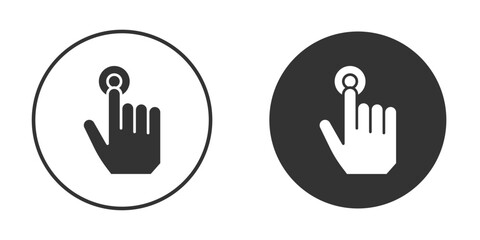 Finger control icon simple solid style concept. Clipart vectors