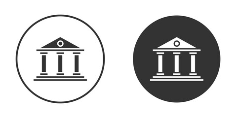 Courthouse icon simple solid style concept. Clipart vectors