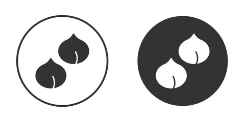 Chickpeas hummus icon simple solid style concept. Clipart vectors