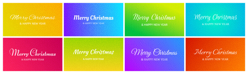 Merry Christmas and Happy New Year incription on turing background