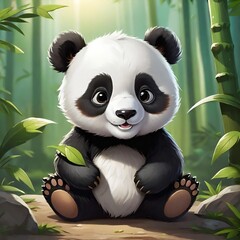 Cute baby panda