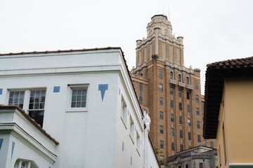 Historic buildings in Hot Springs, Arkansas.
