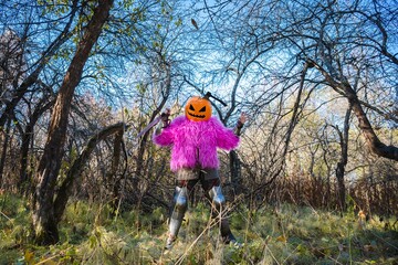 Axe in pumpkin