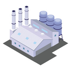 factory isometric flat style illustration vector design