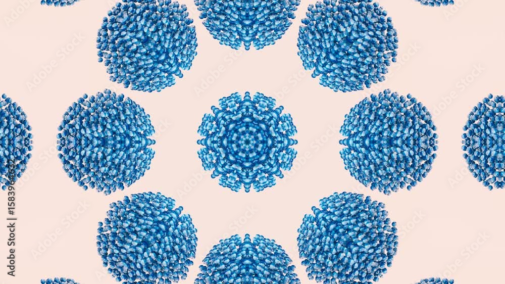 Poster ornamental 3d kaleidoscope background: a mesmerizing abstract geometric mandala mosaic featuring sym