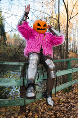 Woman scarecrow