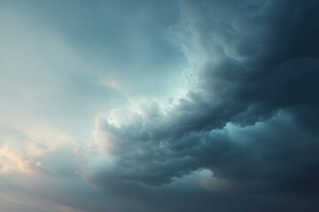 Obraz premium hyperrealistic ultraminimalist photograph of stormy sky essence of natures power