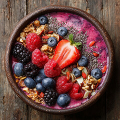 Berry Smoothie Bowl with Chia and Granola