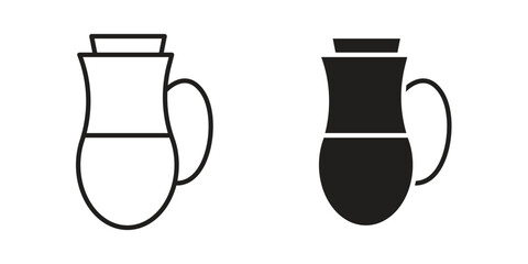 Vinegar icon set line art and glyph design. Eps10