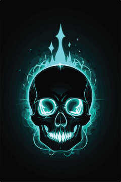 Profile Skull Vector Icons &ndash; Realistic, Day of the Dead, and Dark Styles