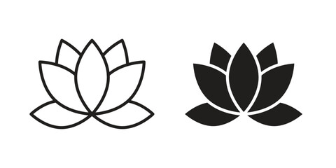 Protea icon set line art and glyph design. Eps10