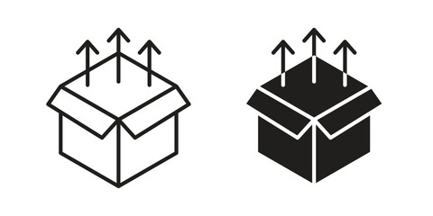 Product release icon set line art and glyph design. Eps10