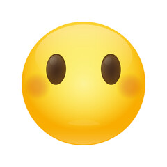 Without Mouth Emoji Icon Illustration Sign. Vector Symbol Emoticon Design Vector Clip Art.