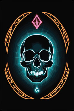 Profile Skull Vector Icons &ndash; Realistic, Day of the Dead, and Dark Styles