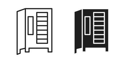 Infrared heat cabin icon set line art and glyph design. Eps10