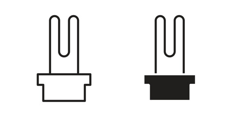 Heating element icon set line art and glyph design. Eps10