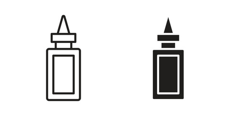 Glue icon set line art and glyph design. Eps10