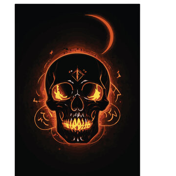 Profile Skull Vector Icons &ndash; Realistic, Day of the Dead, and Dark Styles