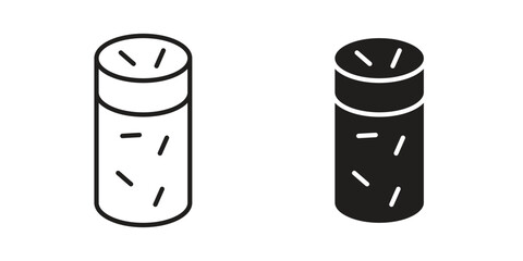Cork wine icon set line art and glyph design. Eps10