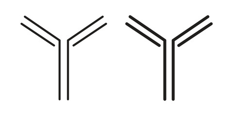 Antibody icon set line art and glyph design. Eps10