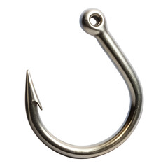 fishing hook  isolated on white background. PNG Transparent file type with high definition quality And vibrant color grading Available.