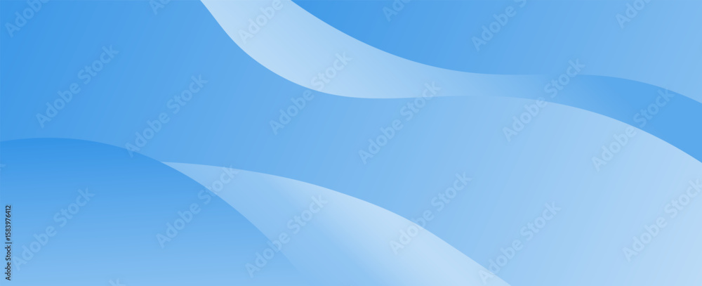 Poster modern blue gradient background with waves. vector