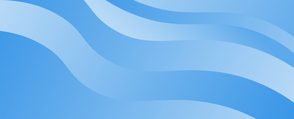 Modern blue gradient background with waves. vector