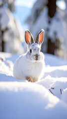 Hase im Schnee