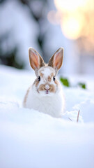 Hase im Schnee