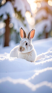 Hase im Schnee