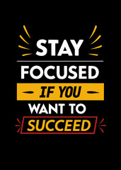 Motivational Typography Design success focus