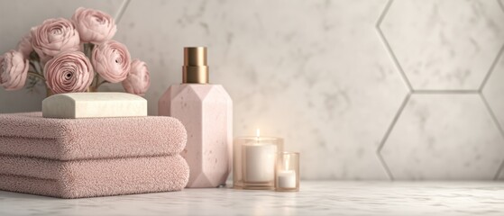 Visualizing serenity geometric spa aesthetics in a modern bathroom