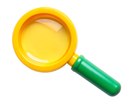 3d magnifying glass isolated on white background. PNG Transparent file type with high definition quality And vibrant color grading Available.