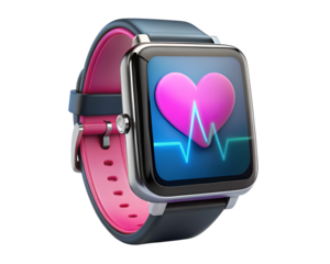 stethoscope with heart beat isolated on white background. PNG Transparent file type with high definition quality And vibrant color grading Available.