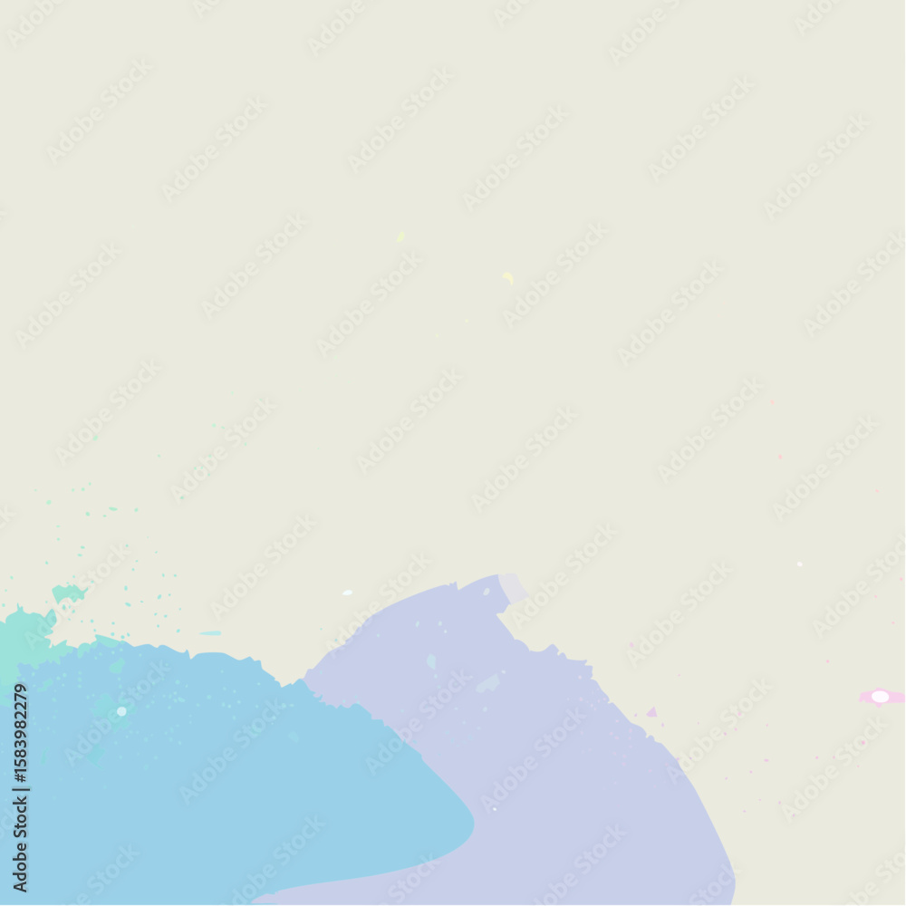 Poster abstract pastel colors blend in a soft gradient, creating a calming and minimalist design.