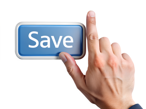 hand pushing button on a touch screen interface isolated on white background. PNG Transparent file type with high definition quality And vibrant color grading Available.