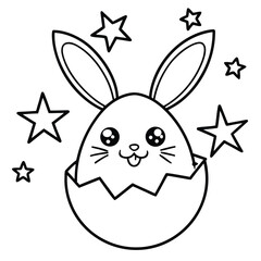Happy Easter kids coloring page