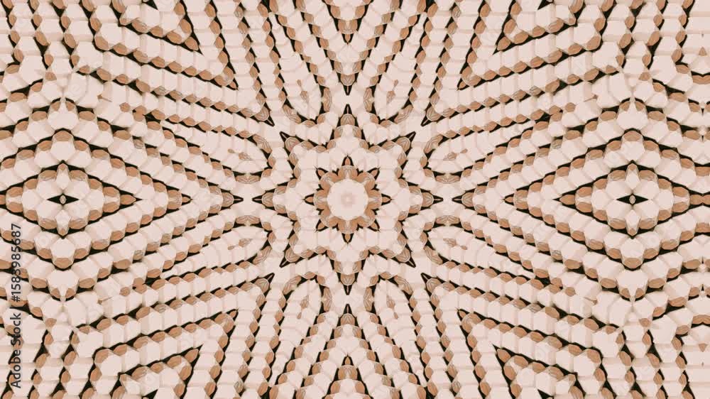 Poster abstract mandala geometry: a stunning 3d kaleidoscope mosaic. dive into the dynamic interplay of sha