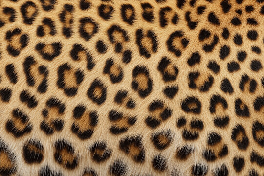 Leopard fur pattern showcasing beautiful spots and textures observed in a natural environment during daylight hours