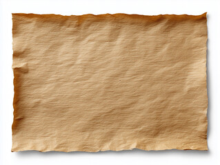 Blank textured parchment paper ready for writing or crafting projects in a creative workspace