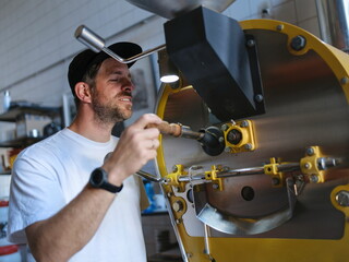Professional Coffee Roaster Standing Portrait