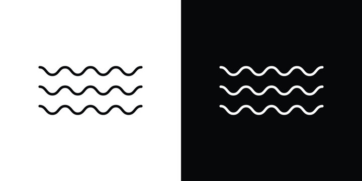 Water icon simple vector pictogram. black and white icon concept