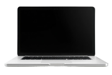 Front view of a modern generic silver metallic