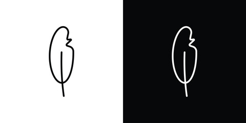 Light weight icon simple vector pictogram. black and white icon concept