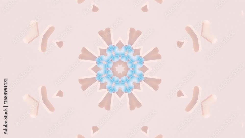 Poster ornamental 3d geometry: a fascinating kaleidoscope of abstract mandala patterns. this video showcase