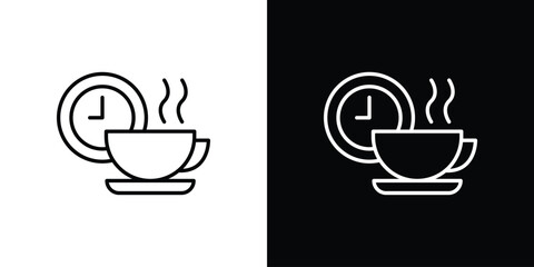 Break icon simple vector pictogram. black and white icon concept